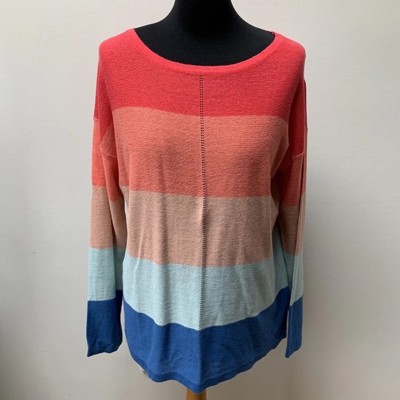 Woolovers rainbow thin knit jumper size small *new* - Picture 10 of 15